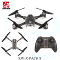 SJY-X-Pack 8 juego de altura de posicionamiento de flujo óptico drone plegable wifi FPV drone con cámara HD 720P luz LED PK Eachine E58